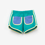 Mavi Mottolu Figürlü Çocuk Tişört Şort İkili Takım - Lole