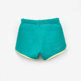 Mavi Mottolu Figürlü Çocuk Tişört Şort İkili Takım - Lole