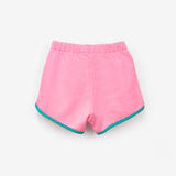 Pembe Mottolu Figürlü Çocuk Tişört Şort İkili Takım - Lole