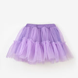 Lila Deniz Kızı Desenli Tül Detaylı Crop Etek Takım - Tammy