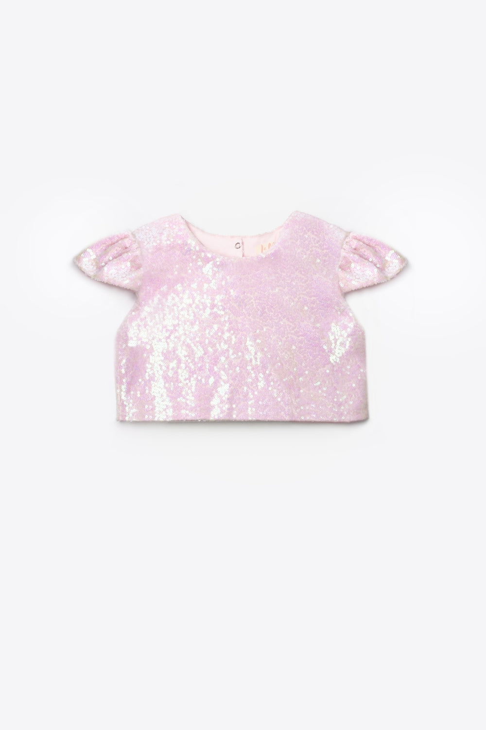 Çok Renkli Pul Payetli Kız Çocuk Etek Crop Takım