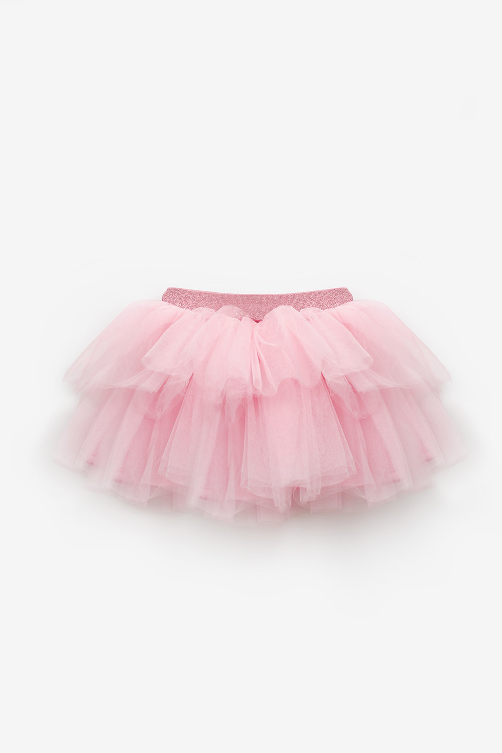 Pembe  Kot Gömlekli Tül Etekli Kız Çocuk İkili Takım - Mia