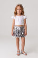 Silver Large Sequin Detail Girls' Skirt - Altha