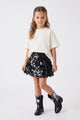 Black Large Sequin Detail Girls' Skirt  - Altha