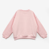 Pembe  Pullu Yıldız Nakışlı Uzun Kollu Kız Çocuk Sweatshirt - Dina