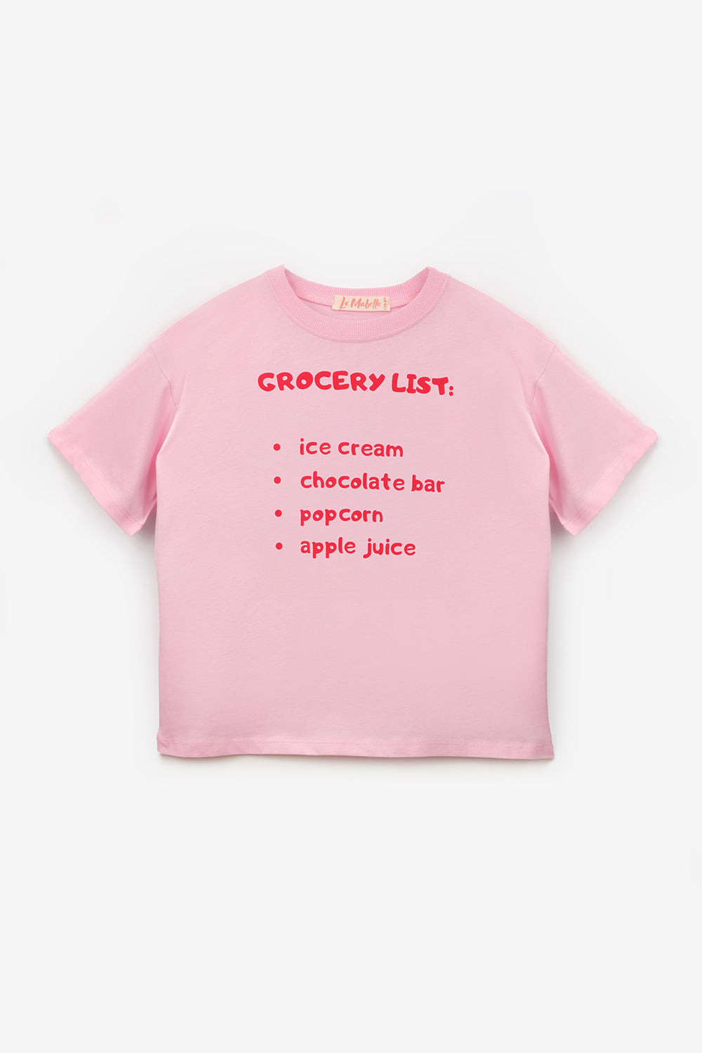 Pembe  Dondurma Baskılı Çocuk Tişört