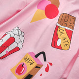 Pembe  Dondurma Baskılı Çocuk Tişört