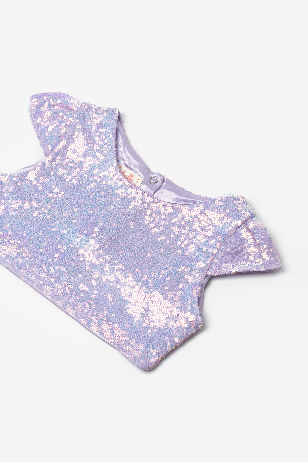 Lila Pullu Kız Çocuk Crop Bluz
