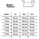 Kırmızı Kısa Kollu Organze Yakalı Kız Çocuk Tişört