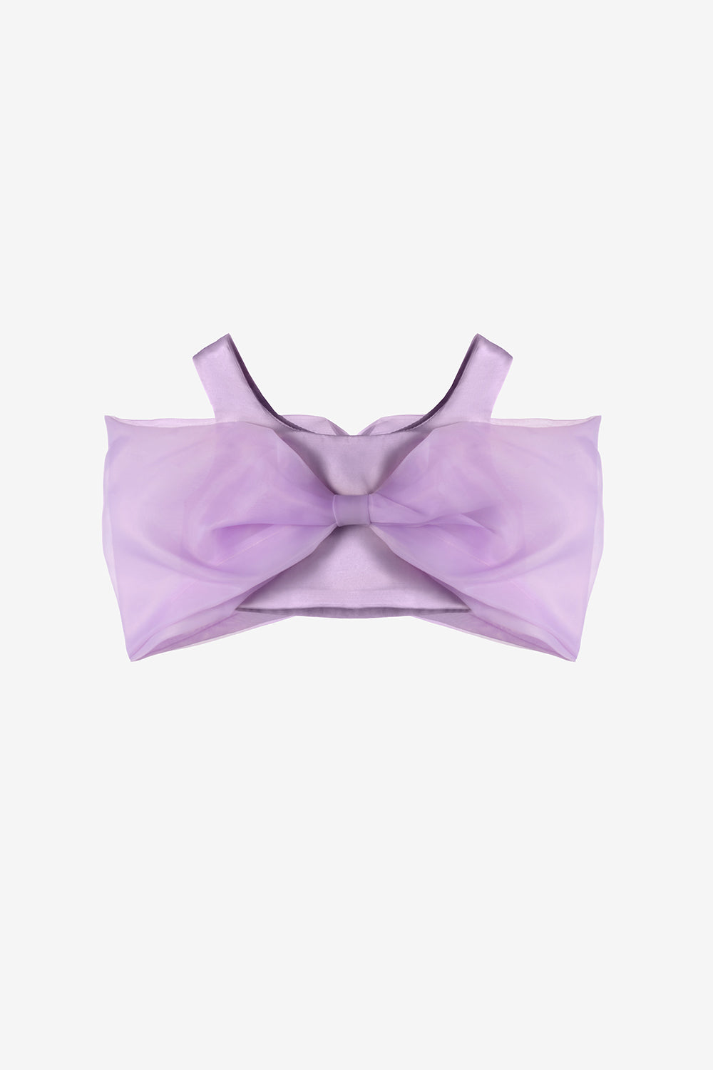 Lila Büyük Fiyonklu Kız Çocuk Crop Bluz - Edith
