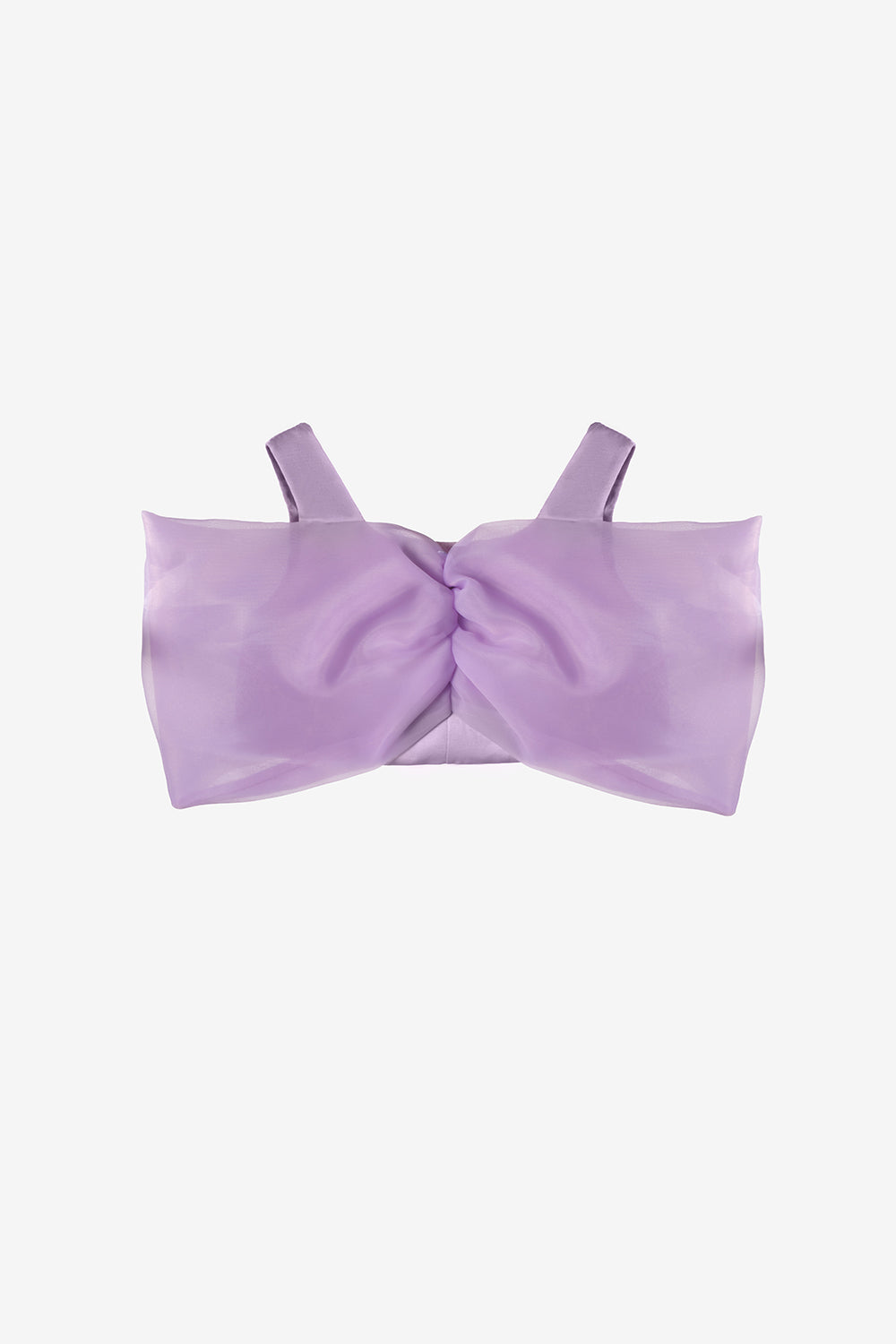 Lila Büyük Fiyonklu Kız Çocuk Crop Bluz - Edith