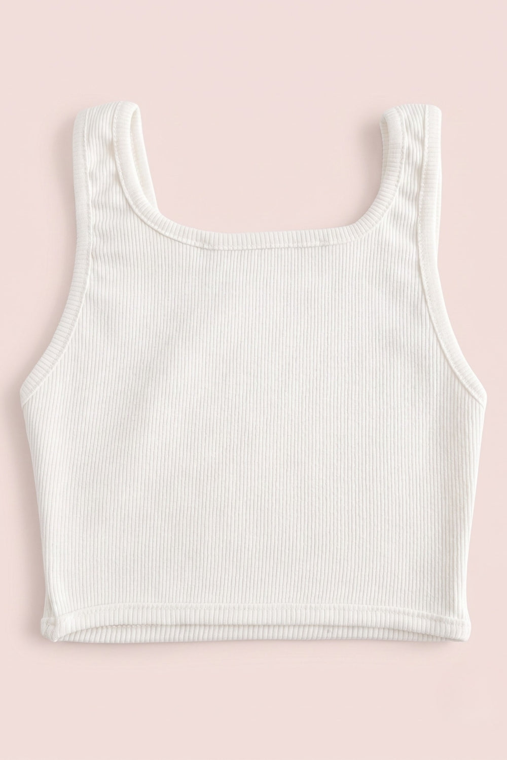 Beyaz  Yıldız Nakışlı Fitilli Askılı Kız Çocuk Crop Bluz - Cindy