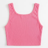 Pembe  Yıldız Nakışlı Fitilli Askılı Kız Çocuk Crop Bluz - Cindy