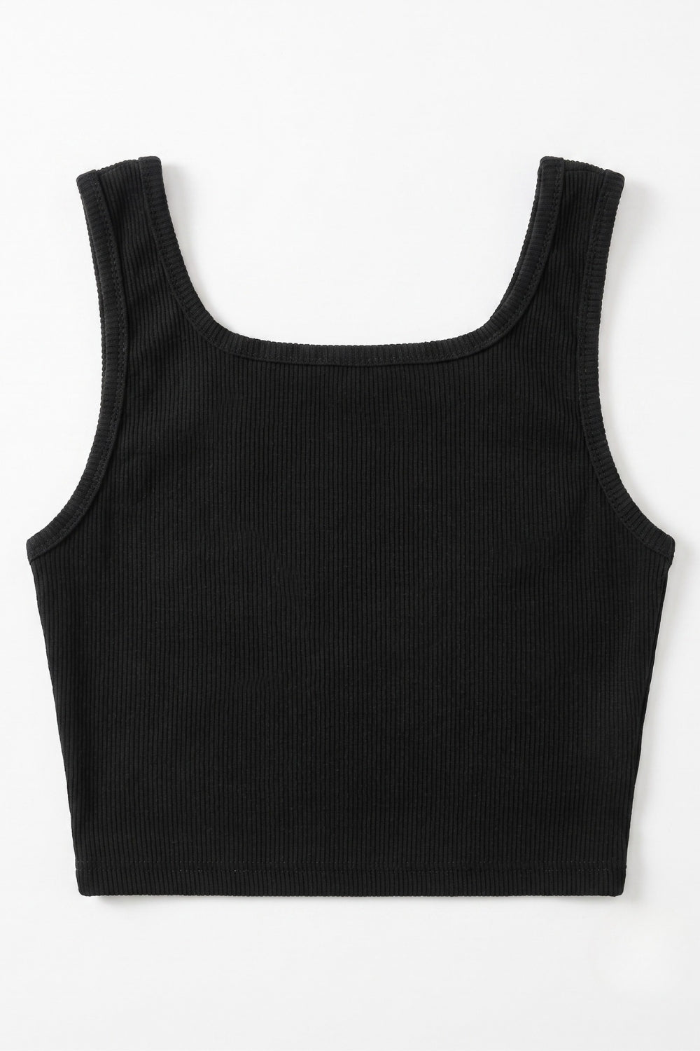 Siyah  Yıldız Nakışlı Fitilli Askılı Kız Çocuk Crop Bluz - Cindy