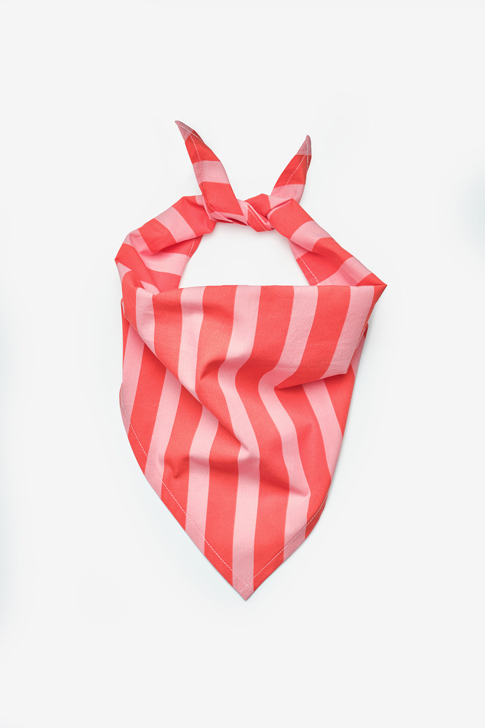 Kırmızı  Çizgi Desenli Çocuk Üçgen Fular