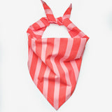 Kırmızı  Çizgi Desenli Çocuk Üçgen Fular