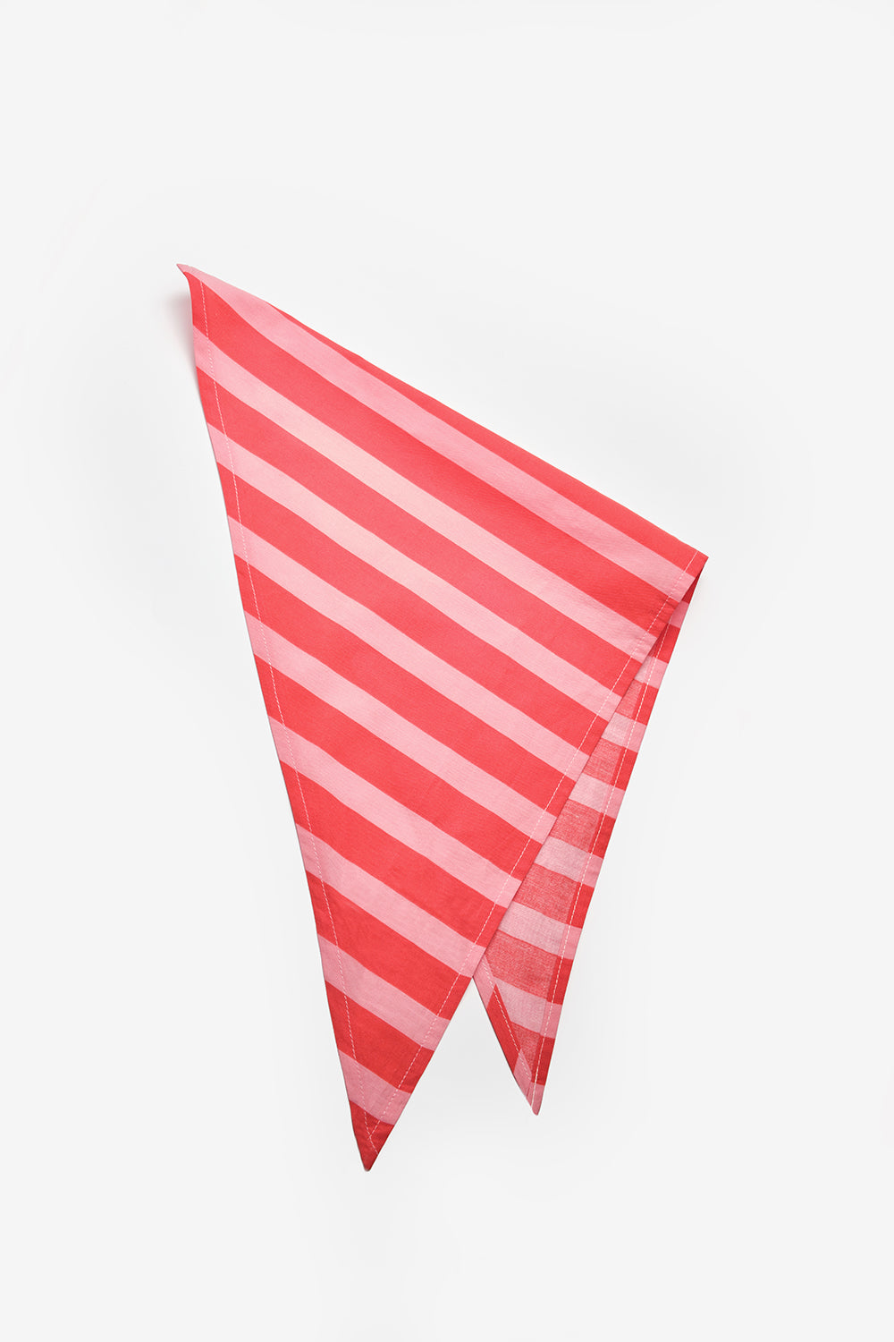 Kırmızı  Çizgi Desenli Çocuk Üçgen Fular