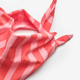 Kırmızı  Çizgi Desenli Çocuk Üçgen Fular