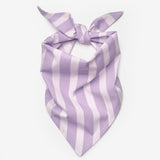 Lila  Çizgi Desenli Çocuk Üçgen Fular