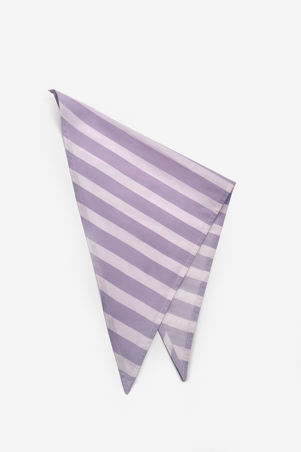 Lila  Çizgi Desenli Çocuk Üçgen Fular