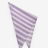 Lila  Çizgi Desenli Çocuk Üçgen Fular