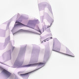 Lila  Çizgi Desenli Çocuk Üçgen Fular