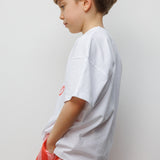 Kırmızı Baskılı Çizgi Desenli Çocuk Tişört Pantolon Takım - Edna