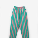 Mint Baskılı Çizgi Desenli Çocuk Tişört Pantolon Takım - Edna