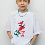 Mint Baskılı Dama Desenli Çocuk Tişört Pantolon Takım - Lucia