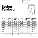 Mint Baskılı Dama Desenli Çocuk Tişört Pantolon Takım - Lucia