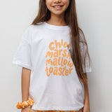 Turuncu Baskılı Dama Desenli Çocuk Tişört Pantolon Takım - Lucia