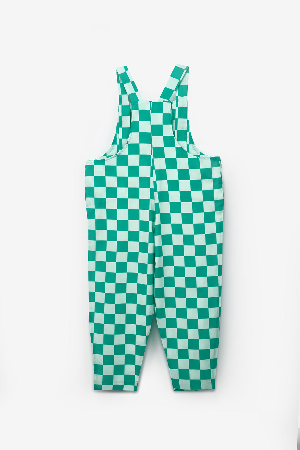 Mint  Dama Desenli Cep Detaylı Çocuk Salopet