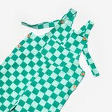 Mint  Dama Desenli Cep Detaylı Çocuk Salopet