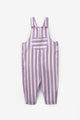 Lila Çizgi Desenli Cep Detaylı Çocuk Salopet