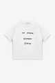 White Motto Print Kids' T-shirt