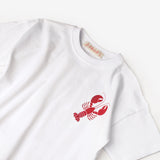 Beyaz Istakoz Desenli Çocuk Tişört
