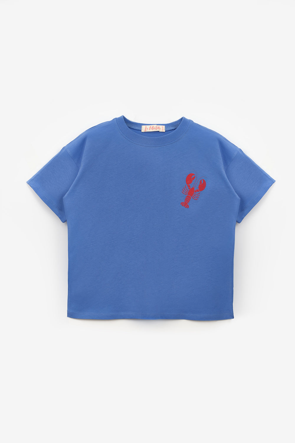 Mavi Istakoz Desenli Çocuk Tişört