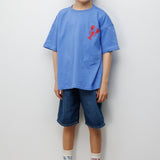 Mavi Istakoz Desenli Çocuk Tişört