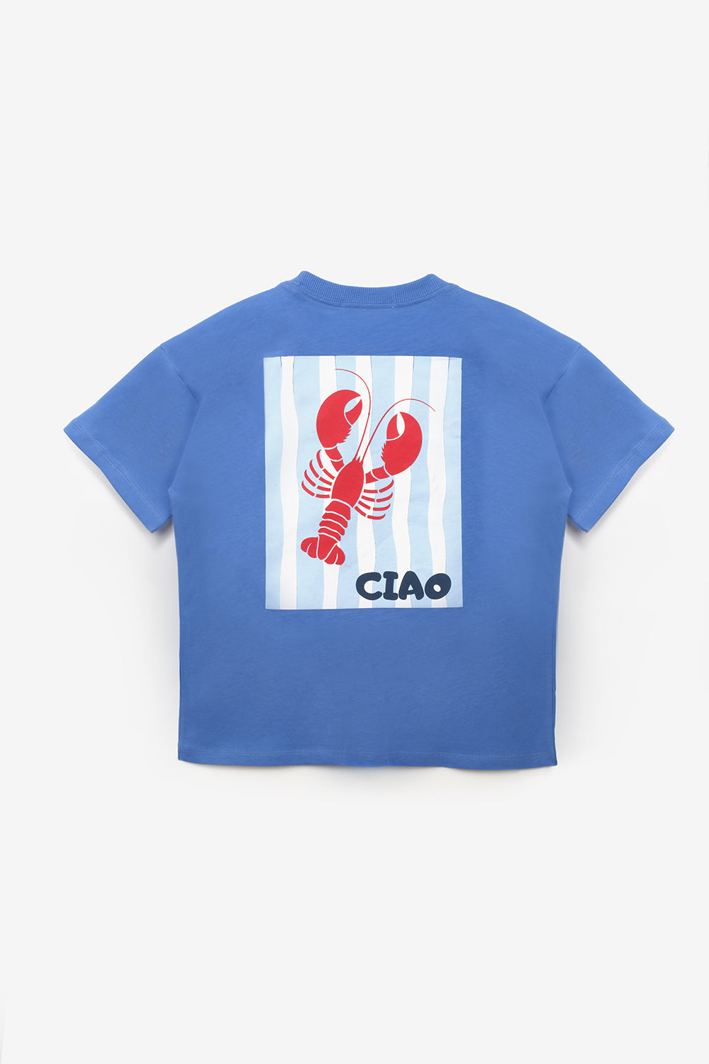 Mavi Istakoz Desenli Çocuk Tişört
