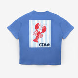 Mavi Istakoz Desenli Çocuk Tişört