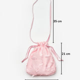 Pembe  Kelebek Aplikeli Kız Çocuk Çanta