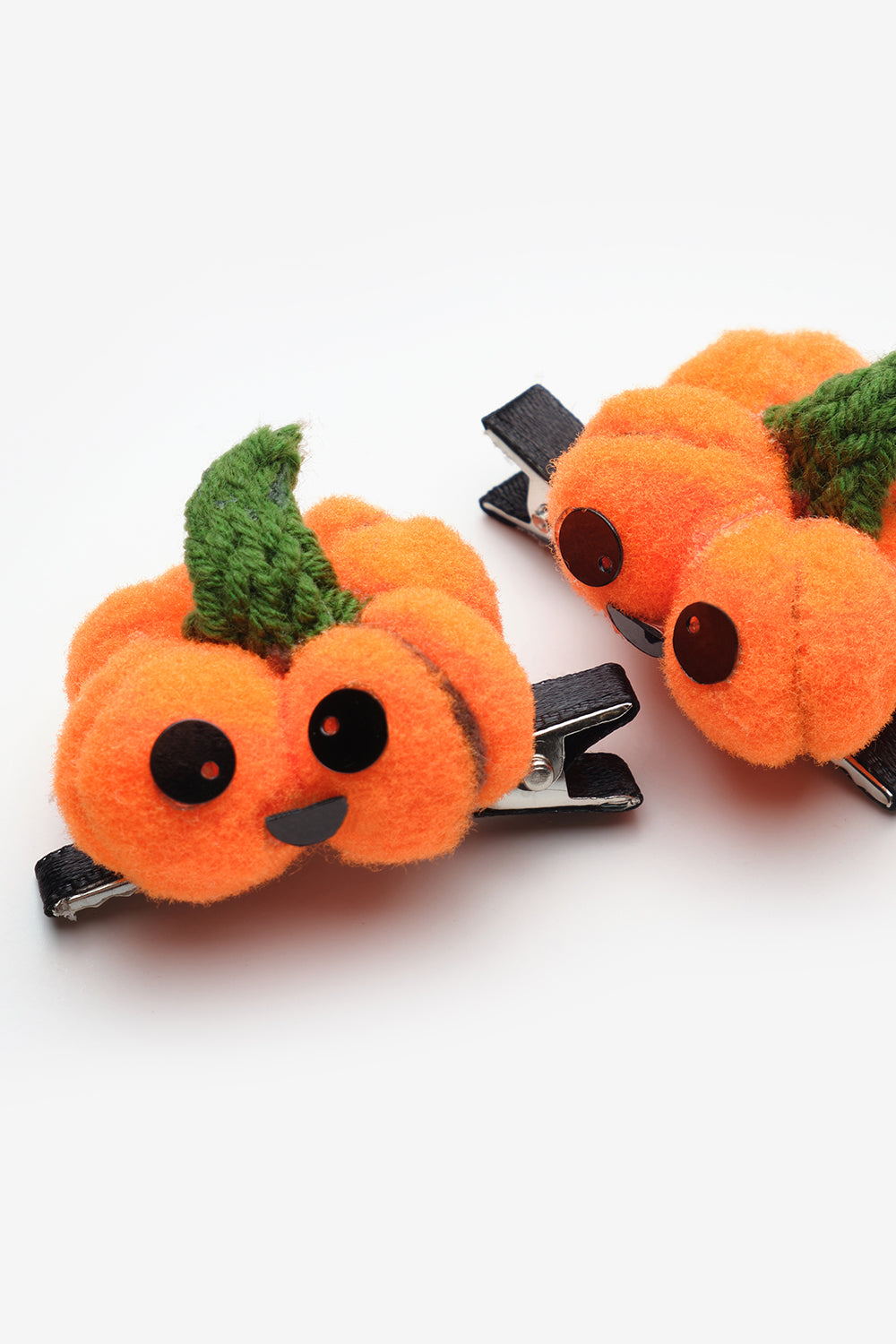 Turuncu  Bal Kabağı Figür İkili Halloween Klips Toka Set
