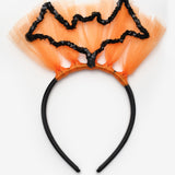 Siyah  Yarasa Figürlü Kız Çocuk Halloween Taç